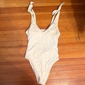 Shade & Shore Cream One Piece Swimsuit